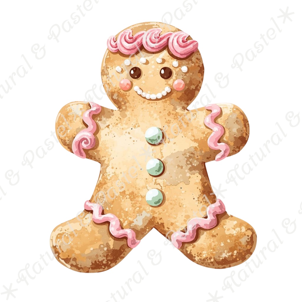 🎄 Pastel Christmas Charm Set くすみパステル × 手描き風クリスマス クリップアート22点(PNG透過)