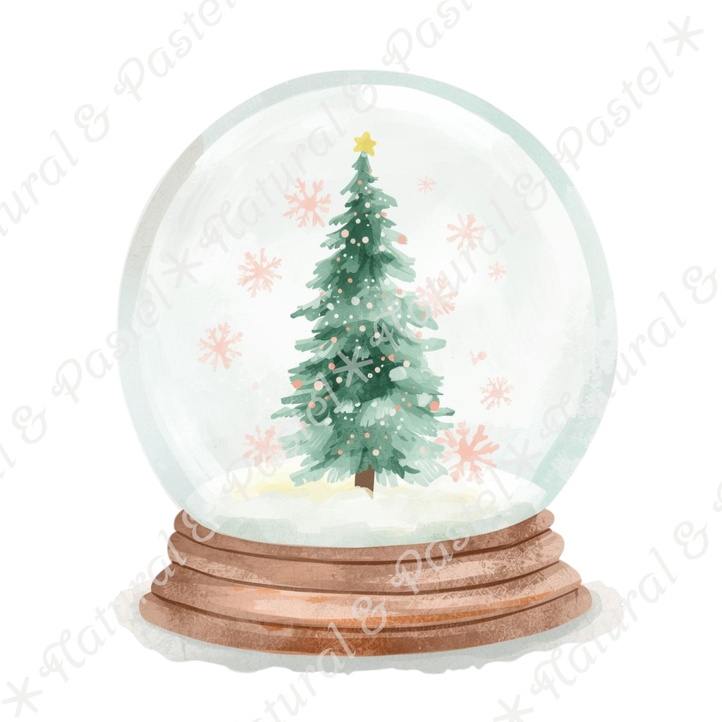 🎄 Pastel Christmas Charm Set くすみパステル × 手描き風クリスマス クリップアート22点(PNG透過)