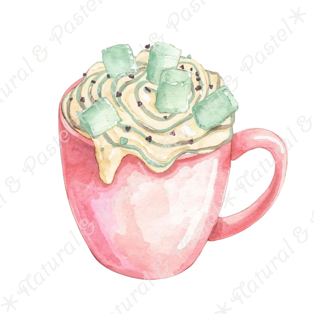 🎄 Pastel Christmas Charm Set くすみパステル × 手描き風クリスマス クリップアート22点(PNG透過)