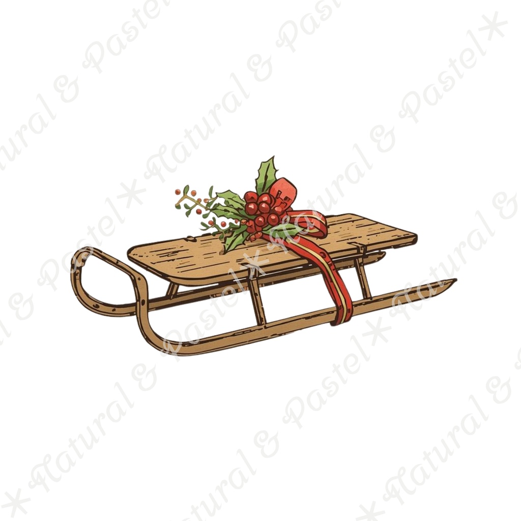 🎄 Silent Christmas Vintage Set【ヴィンテージ・クリスマス】水彩クリップアート*30点セット(PNG背景透過)