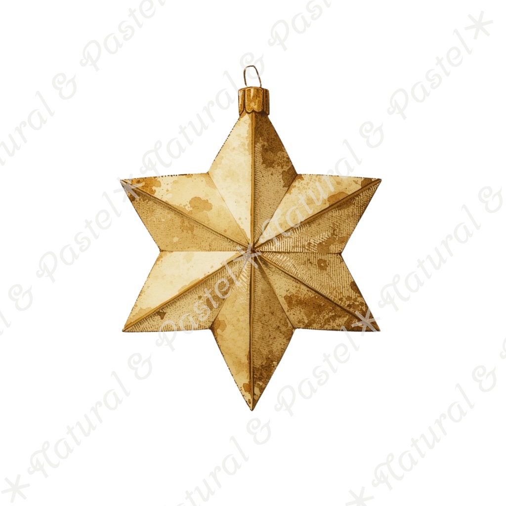 🎄 Silent Christmas Vintage Set【ヴィンテージ・クリスマス】水彩クリップアート*30点セット(PNG背景透過)