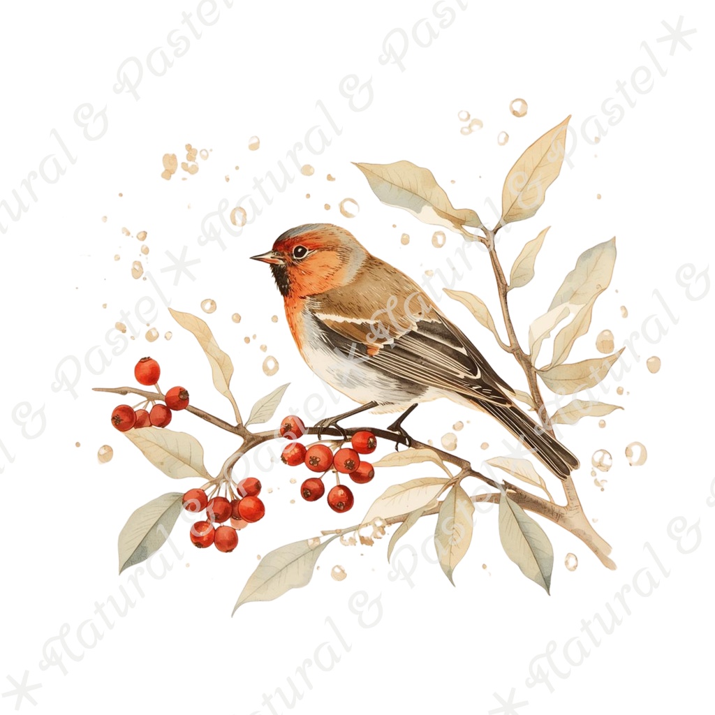 🎄 Silent Christmas Vintage Set【ヴィンテージ・クリスマス】水彩クリップアート*30点セット(PNG背景透過)