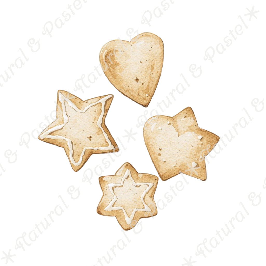 🎄 Silent Christmas Vintage Set【ヴィンテージ・クリスマス】水彩クリップアート*30点セット(PNG背景透過)