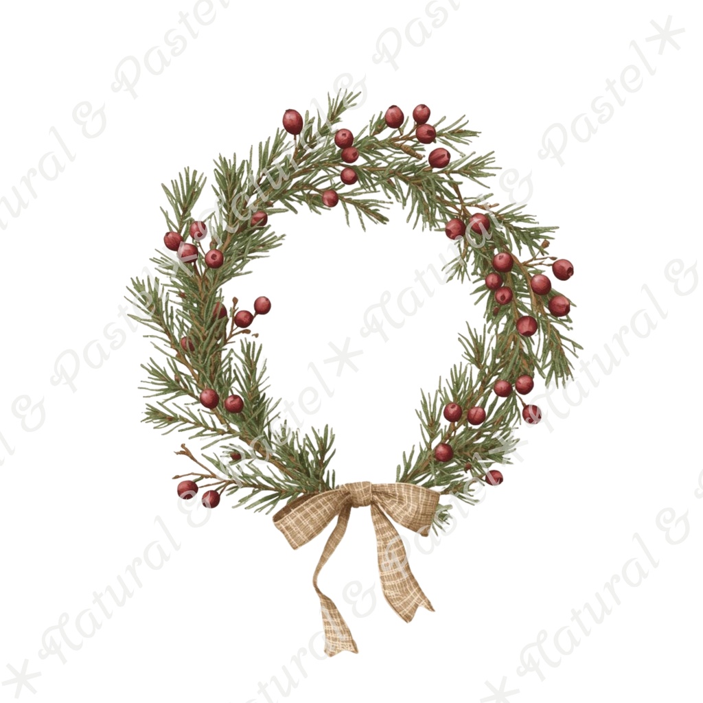 🎄 Silent Christmas Vintage Set【ヴィンテージ・クリスマス】水彩クリップアート*30点セット(PNG背景透過)