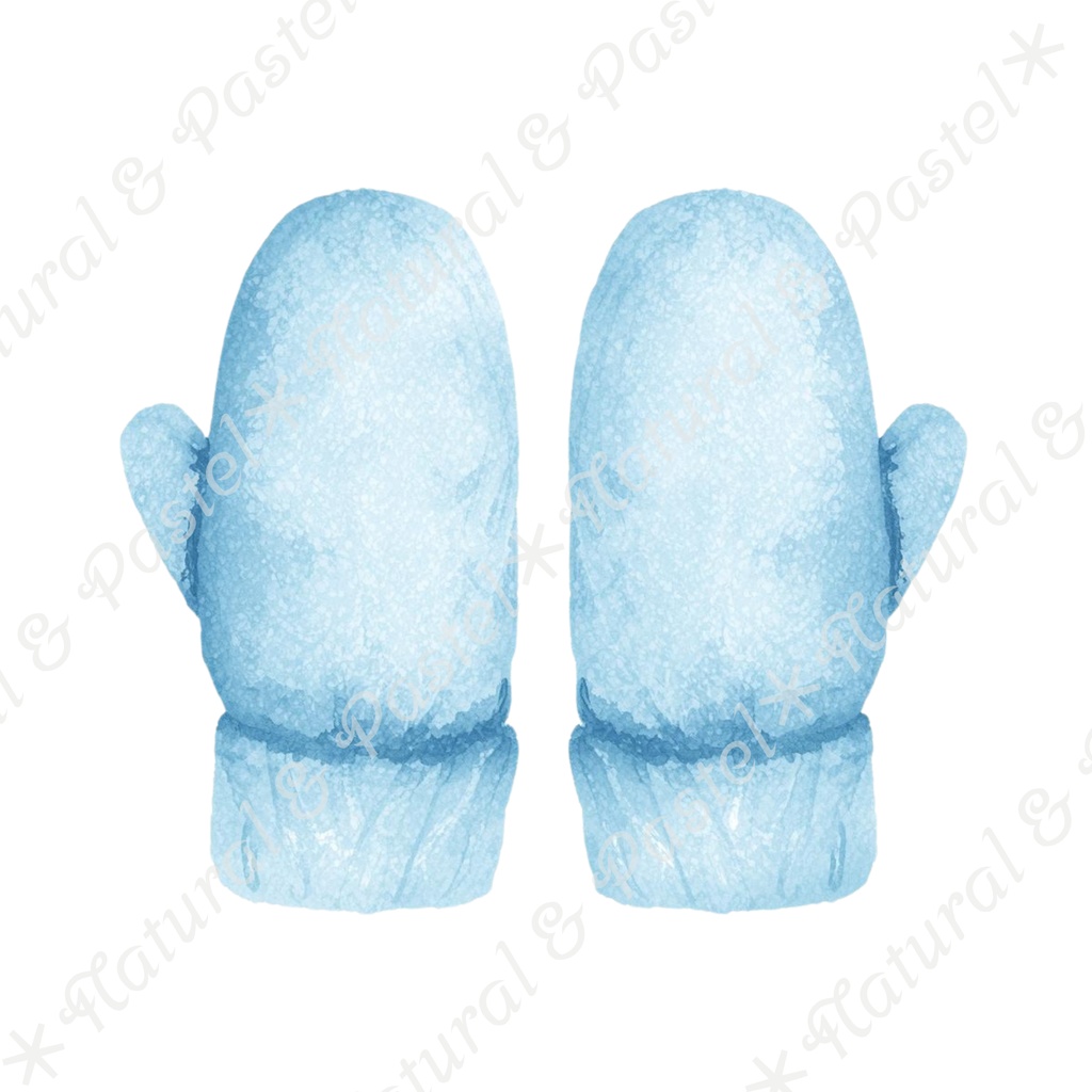 🎄【Blue Christmas Collection】青い冬のクリスマス * 水彩クリップアート 30点セット(PNG背景透過)