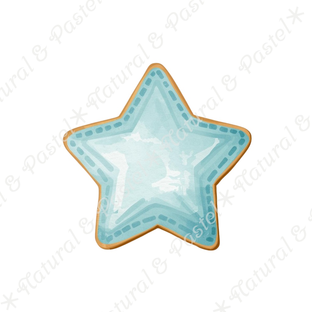 🎄【Blue Christmas Collection】青い冬のクリスマス * 水彩クリップアート 30点セット(PNG背景透過)