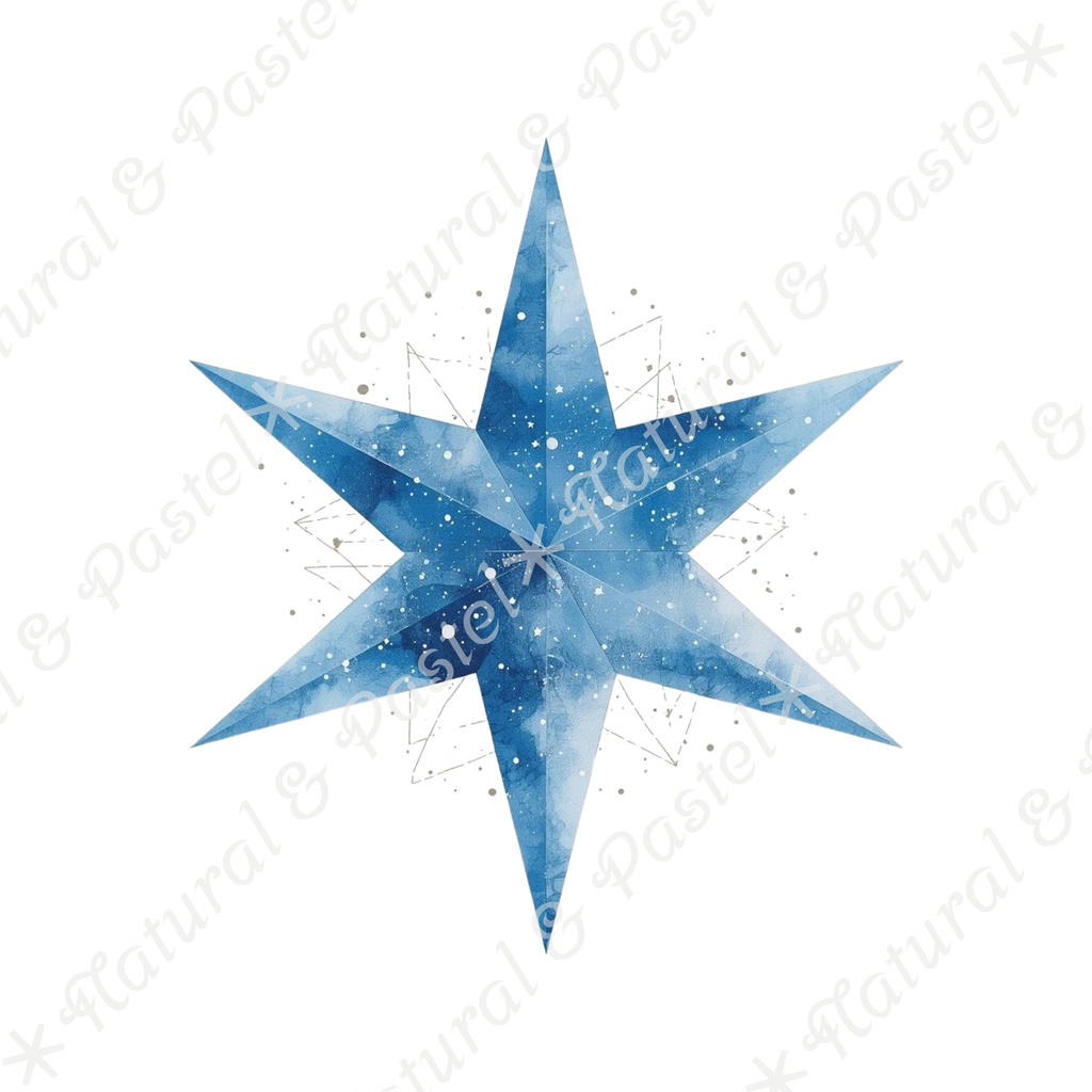 🎄【Blue Christmas Collection】青い冬のクリスマス * 水彩クリップアート 30点セット(PNG背景透過)