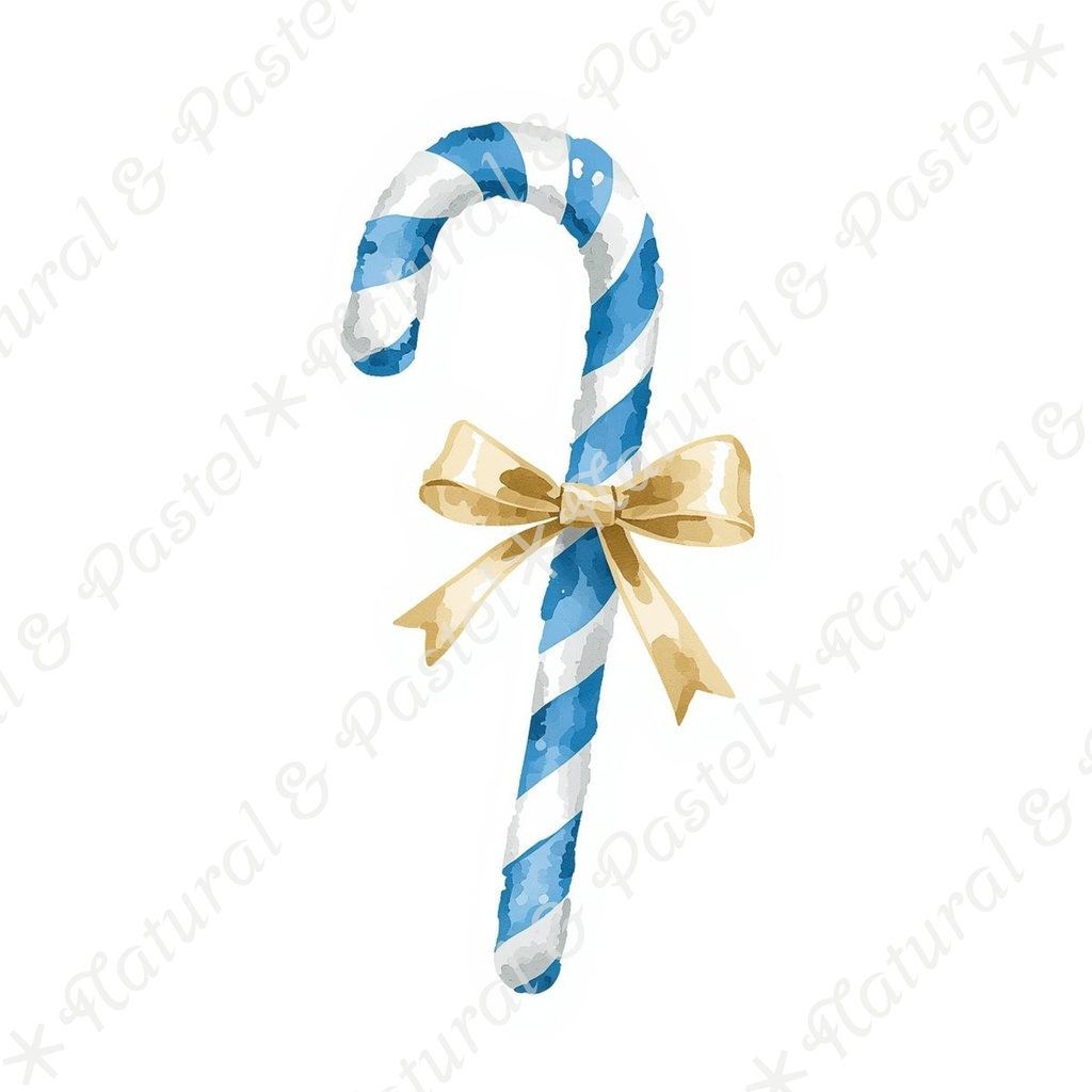 🎄【Blue Christmas Collection】青い冬のクリスマス * 水彩クリップアート 30点セット(PNG背景透過)