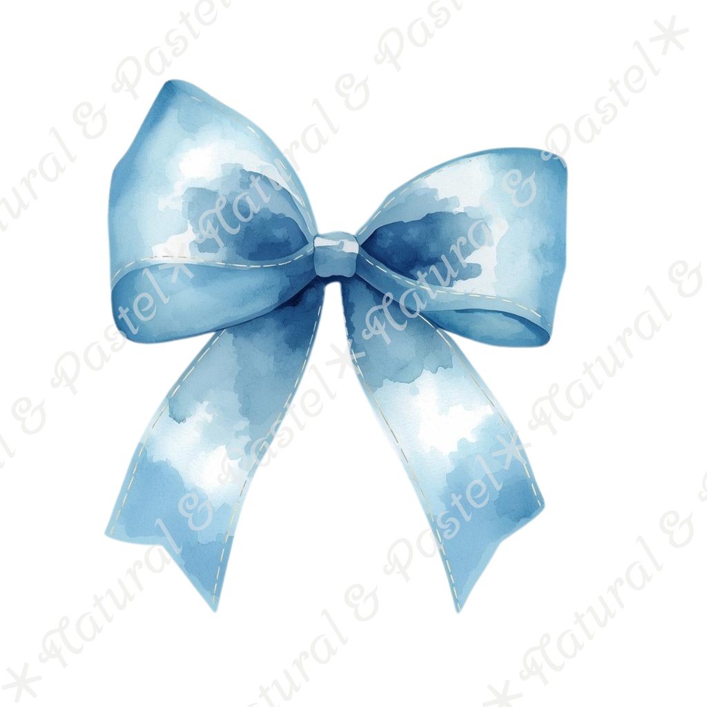 🎄【Blue Christmas Collection】青い冬のクリスマス * 水彩クリップアート 30点セット(PNG背景透過)