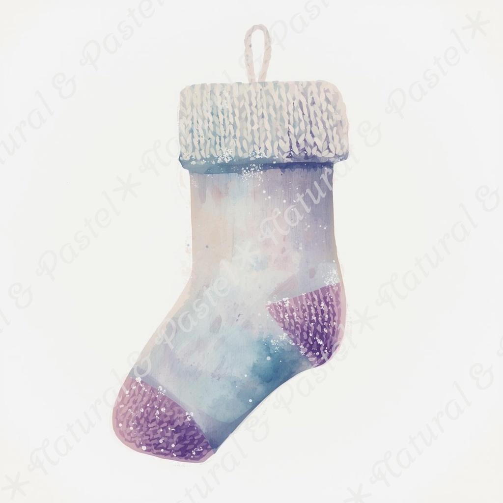 🎄【Blue Christmas Collection】青い冬のクリスマス * 水彩クリップアート 30点セット(PNG背景透過)