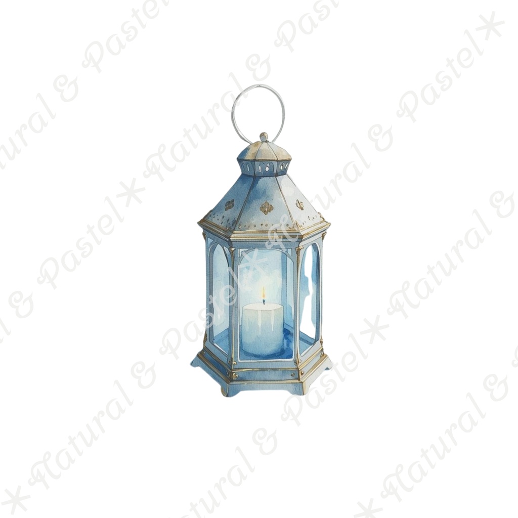 🎄【Blue Christmas Collection】青い冬のクリスマス * 水彩クリップアート 30点セット(PNG背景透過)