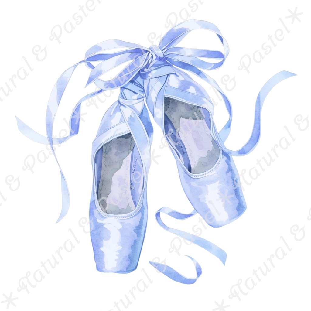 🦢 Blue Ballet Elegance Set|凛とした青のバレエ衣装コレクション*トウシューズ・ティアラ・花束入り(PNG)