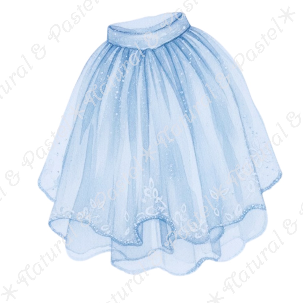 🦢 Blue Ballet Elegance Set|凛とした青のバレエ衣装コレクション*トウシューズ・ティアラ・花束入り(PNG)