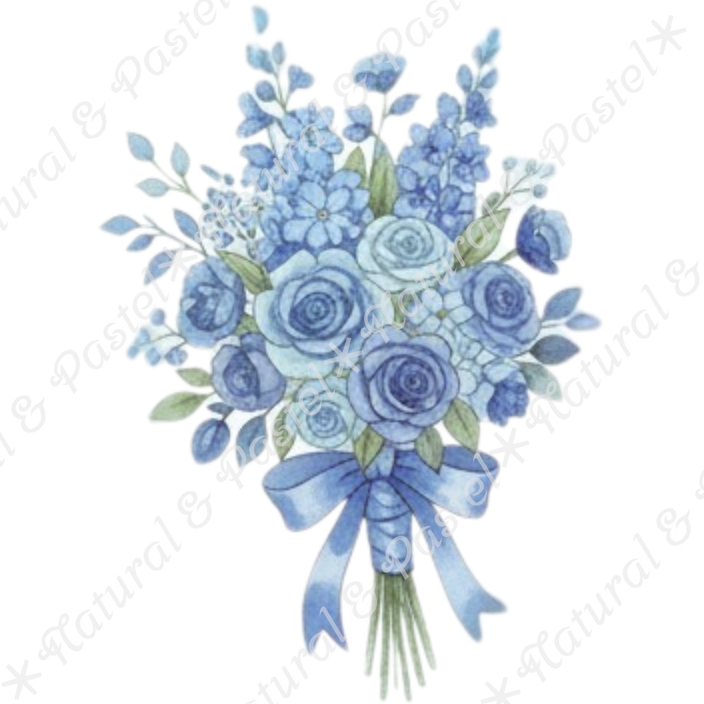 🦢 Blue Ballet Elegance Set|凛とした青のバレエ衣装コレクション*トウシューズ・ティアラ・花束入り(PNG)