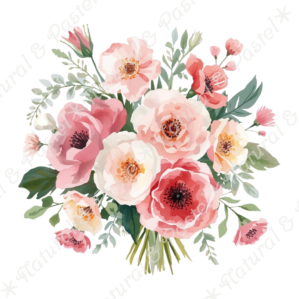 👑【Prima Ballet Atelier】水彩クリップアート*20点セット(PNG背景透過)