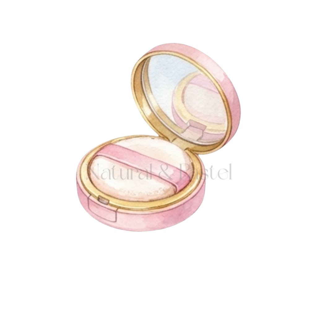 🌸 Daily Girly ClipArt|ガーリー女の子&小物 水彩クリップアート 22点セット(PNG/背景透過)