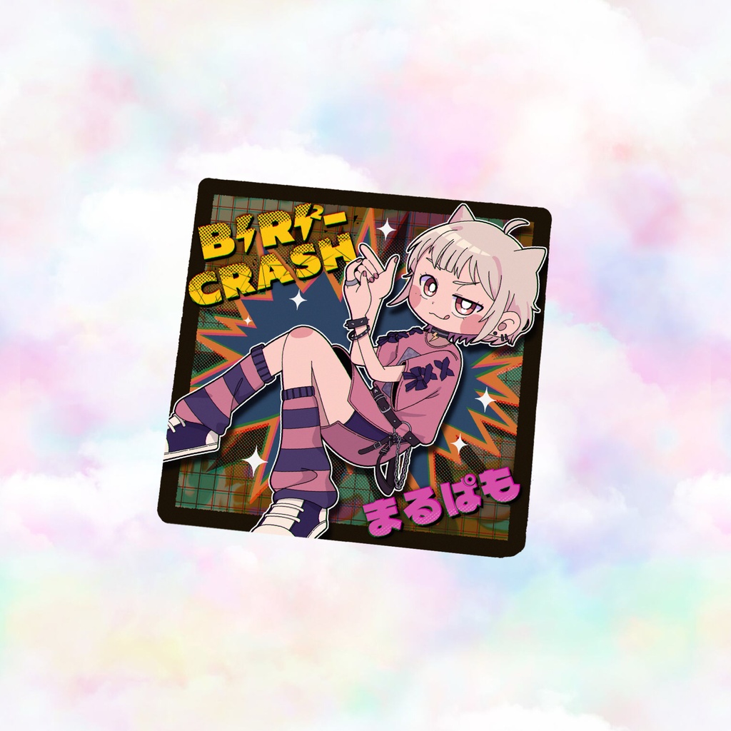 🆕BiRi²-CRASH スクエア缶バッジ