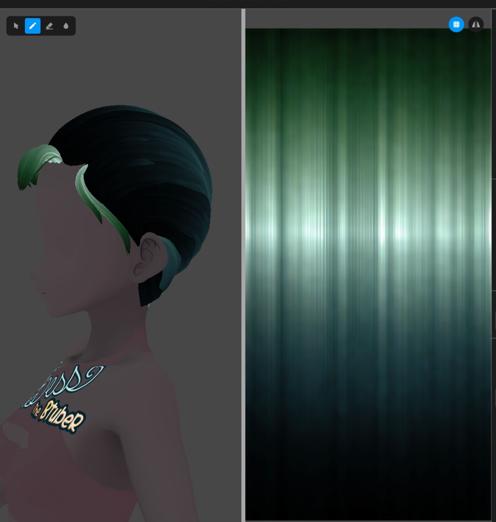 Bright Inverted Hair Textures