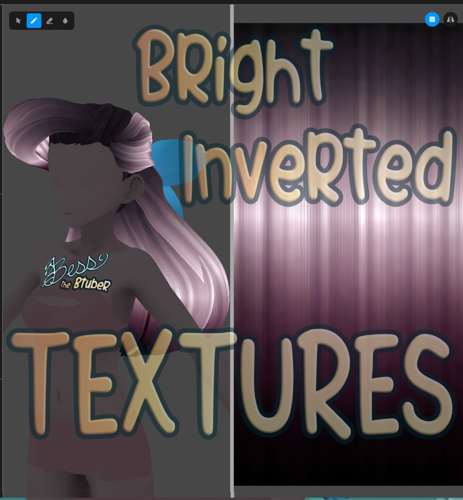 Bright Inverted Hair Textures