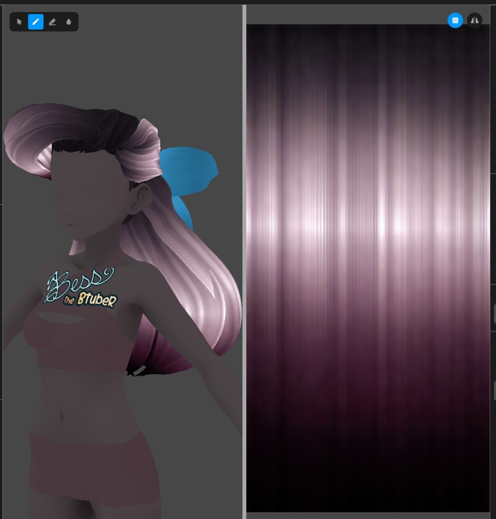 Bright Inverted Hair Textures