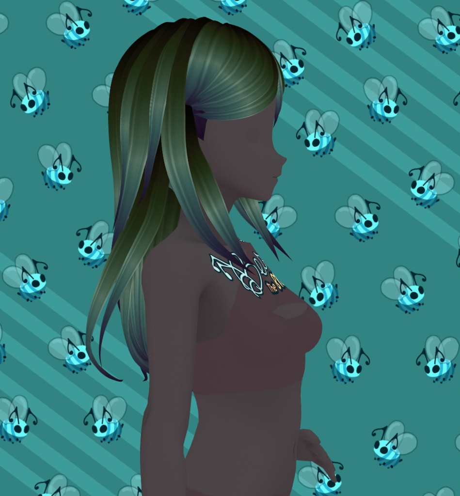 Middle Part Long Hair Preset