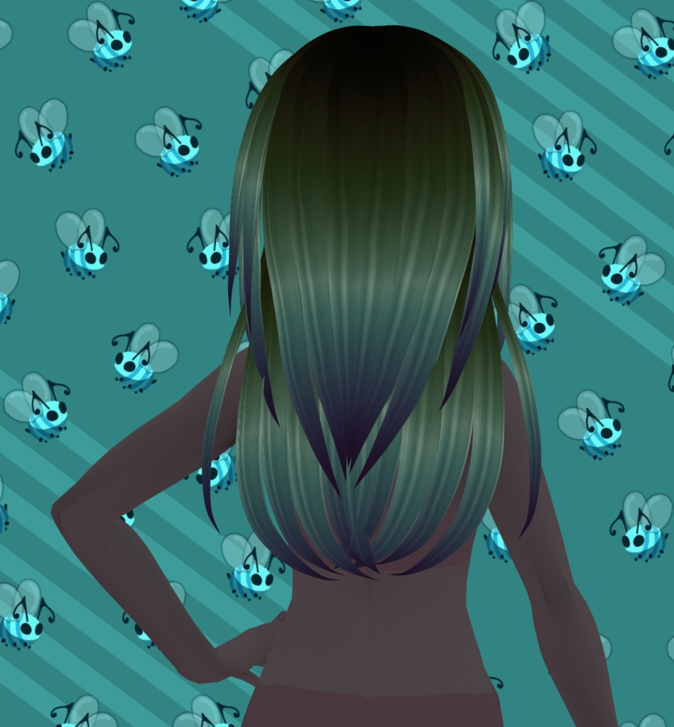 Middle Part Long Hair Preset