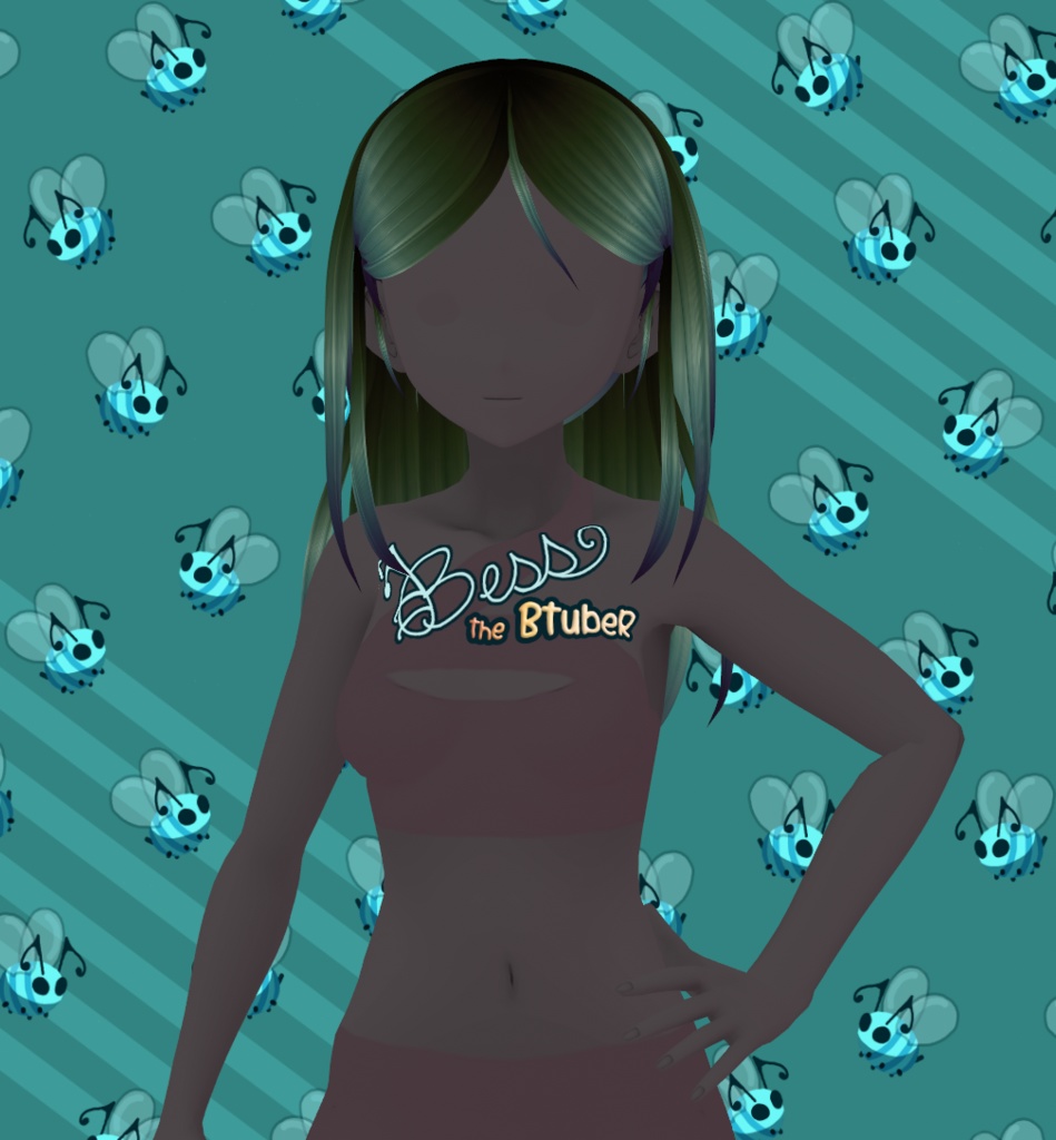 Middle Part Long Hair Preset