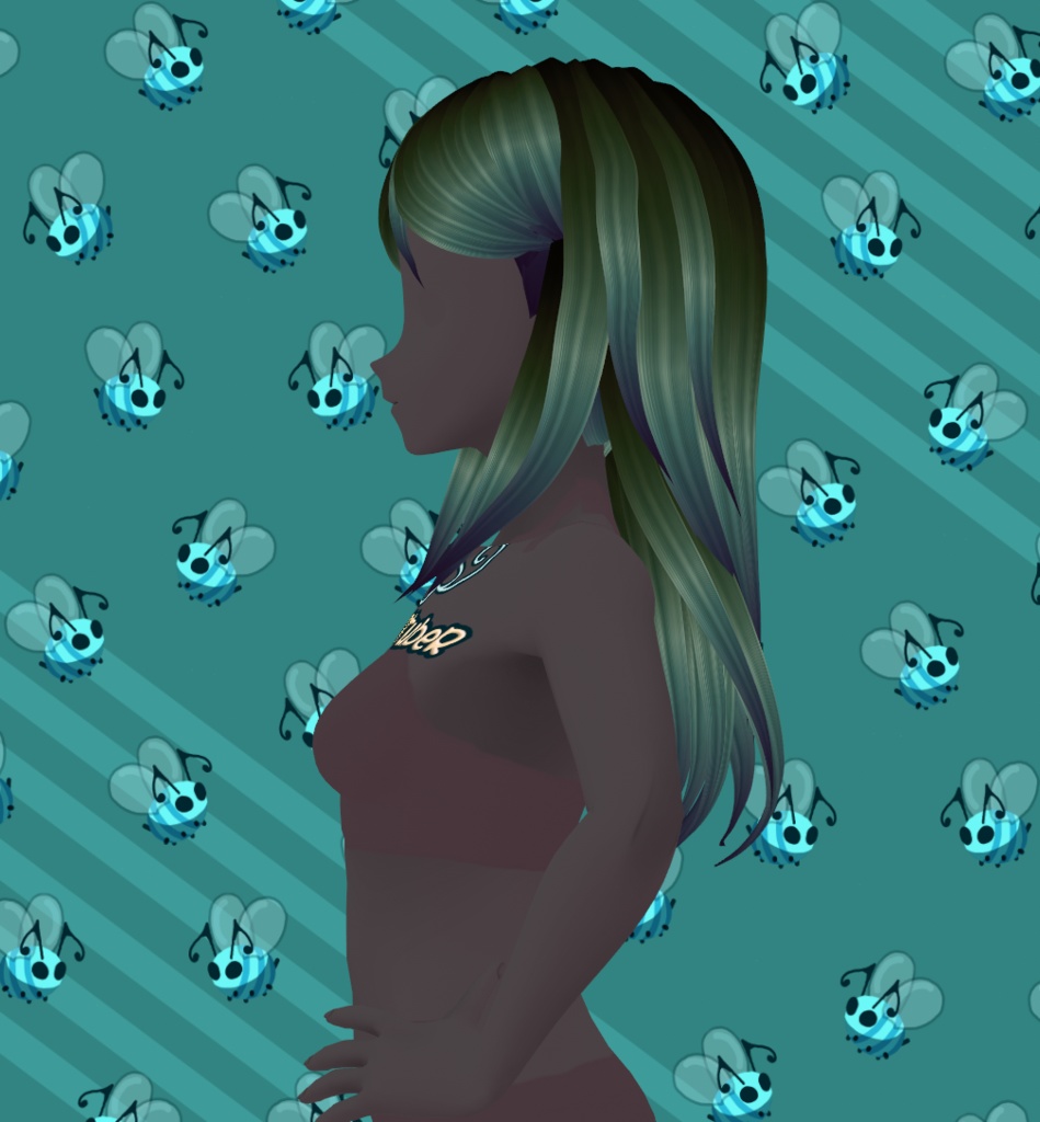 Middle Part Long Hair Preset