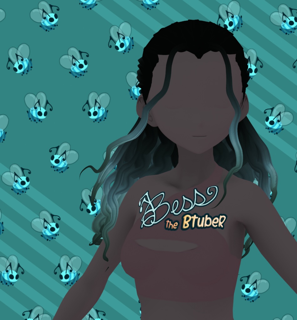 Half Up Wavy Long VRoid Hair Preset