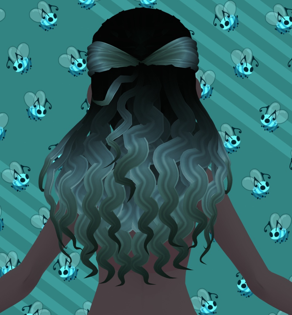 Half Up Wavy Long VRoid Hair Preset