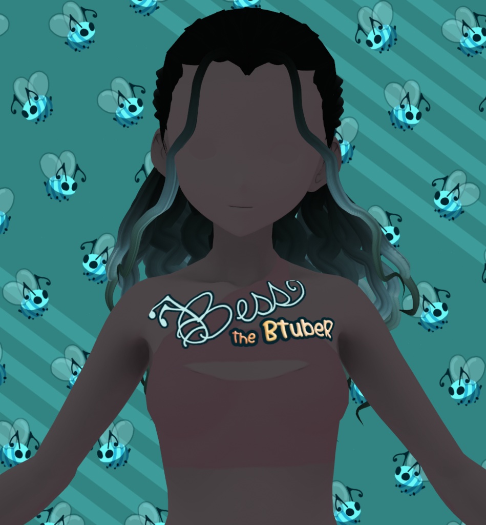 Half Up Wavy Long VRoid Hair Preset