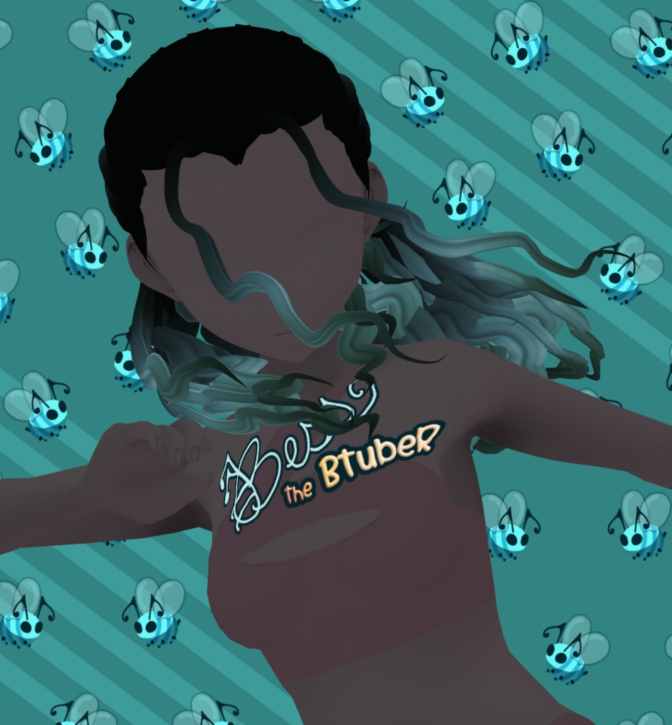 Half Up Wavy Long VRoid Hair Preset