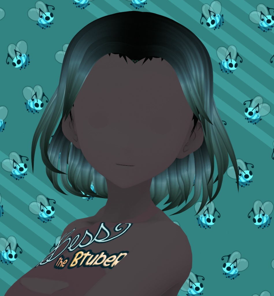 Mid Part Medium VRoid Hair Preset