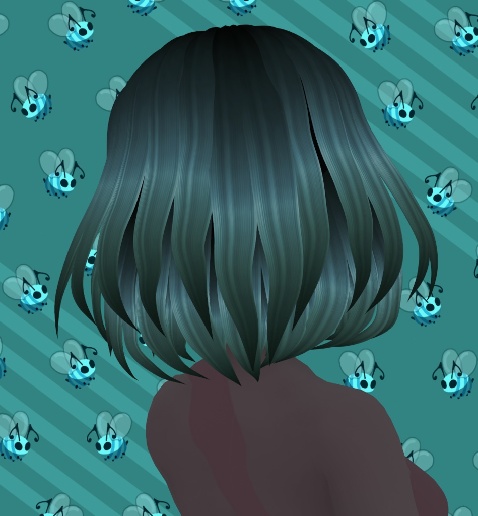 Mid Part Medium VRoid Hair Preset