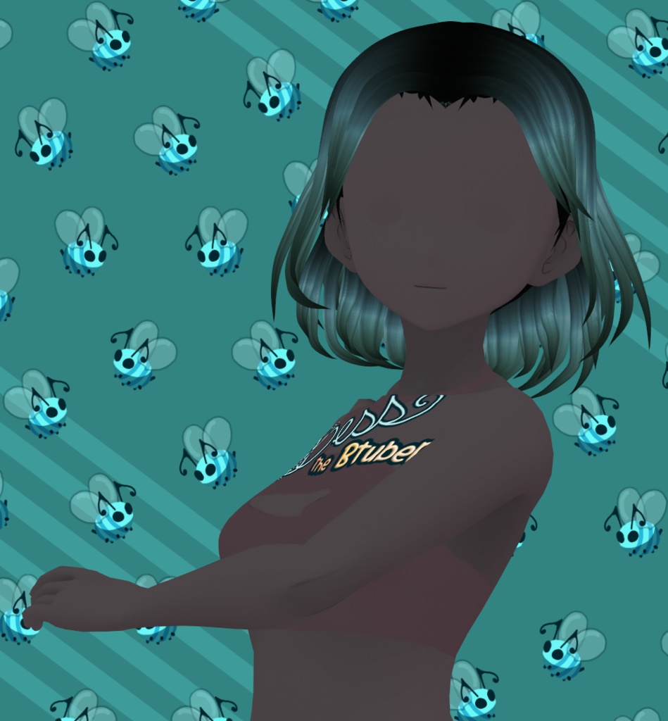 Mid Part Medium VRoid Hair Preset