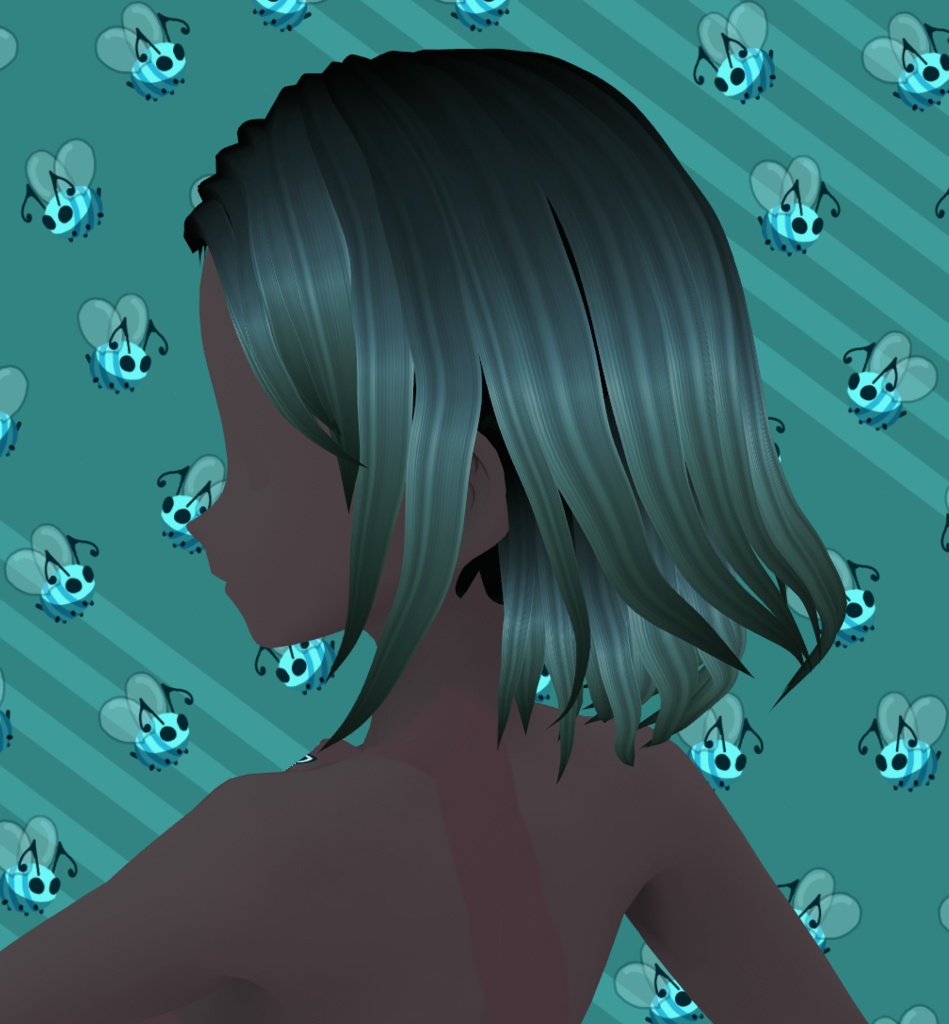 Mid Part Medium VRoid Hair Preset