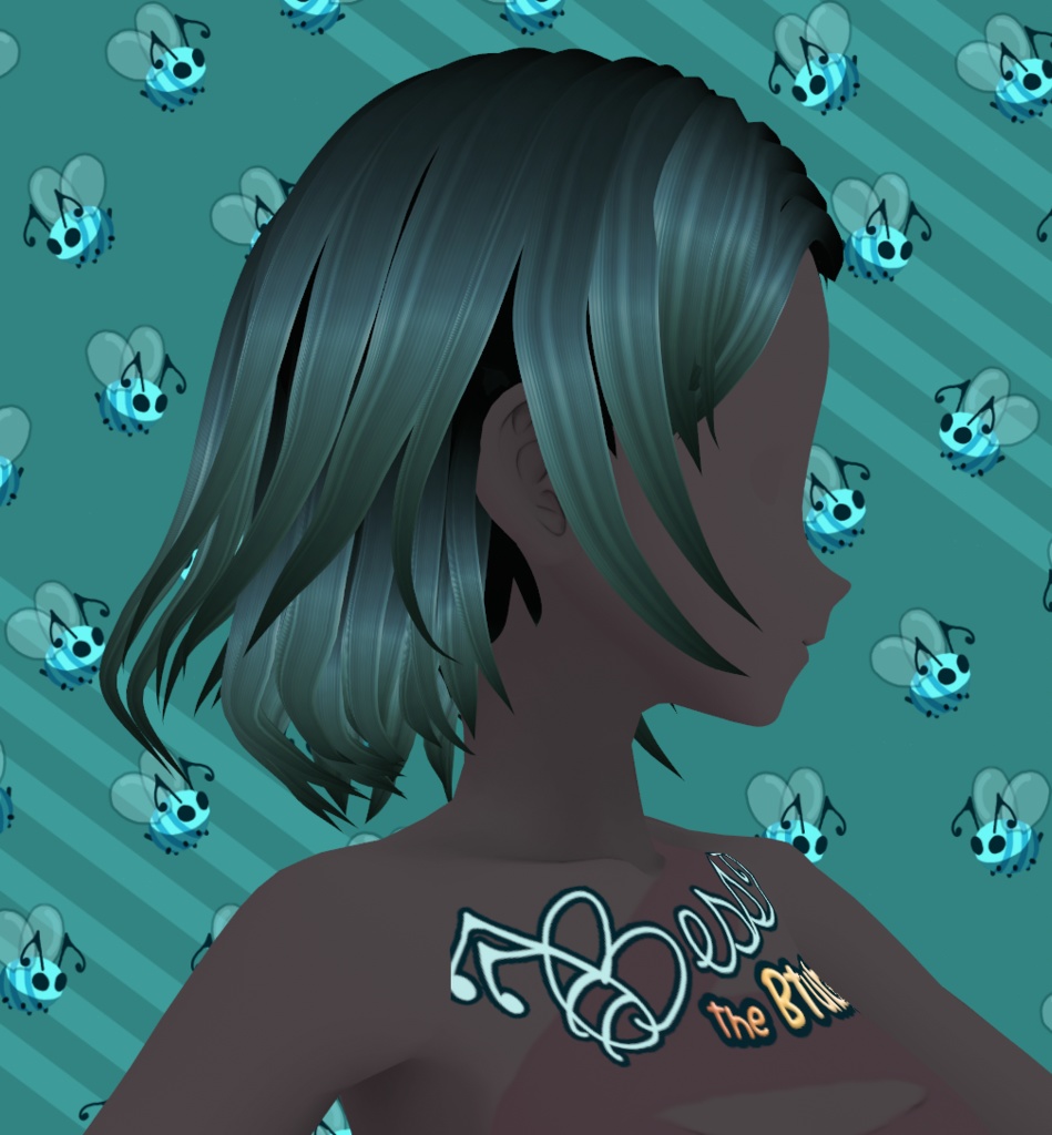 Mid Part Medium VRoid Hair Preset