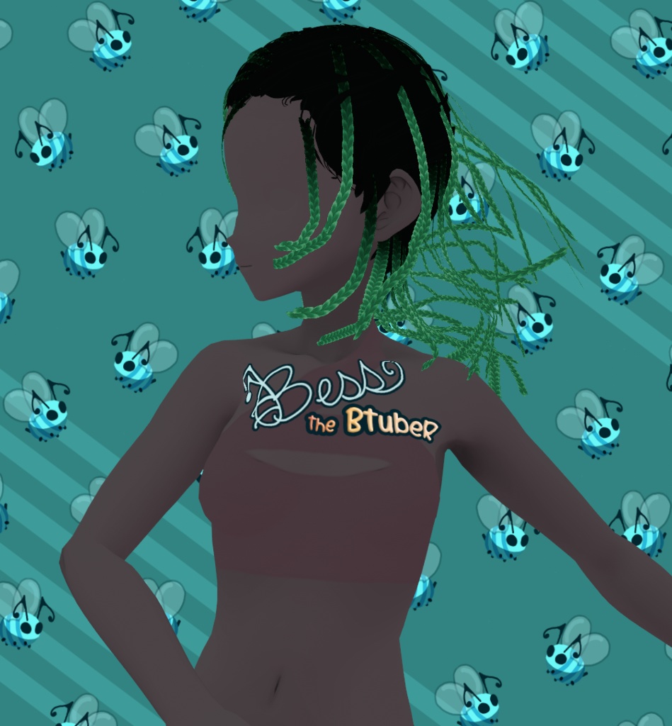 FREE POC Braided Side Part Medium VRoid Hair Preset