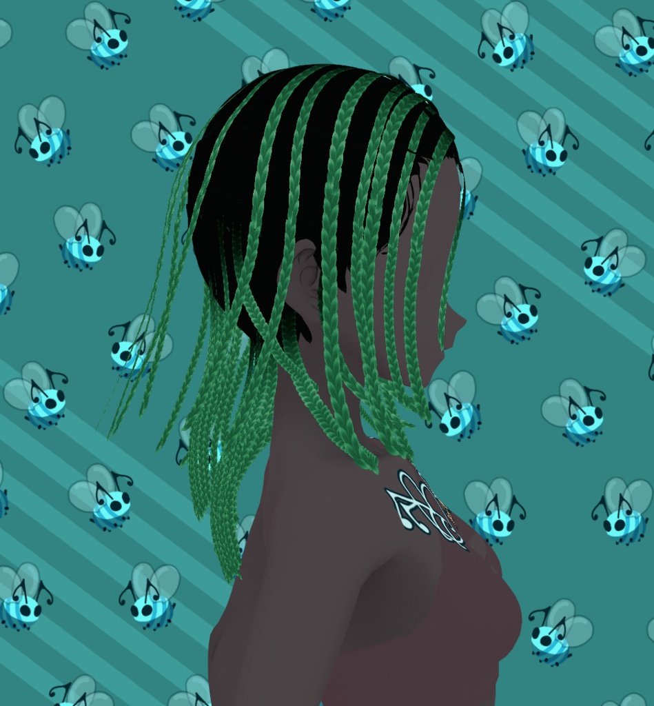 FREE POC Braided Side Part Medium VRoid Hair Preset