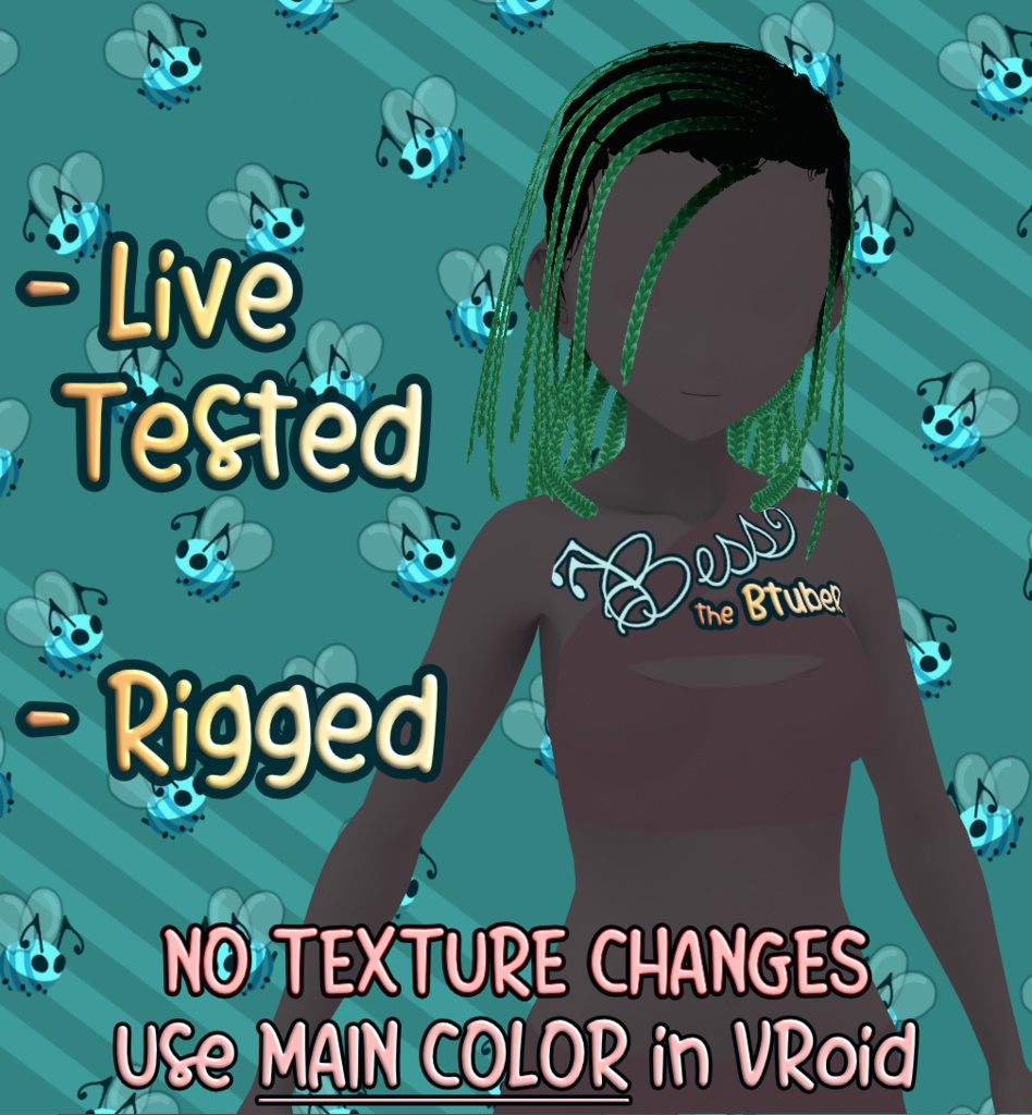 FREE POC Braided Side Part Medium VRoid Hair Preset