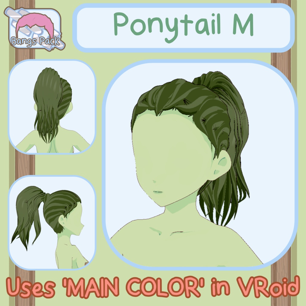 Ponytail Medium VRoid Hair Preset