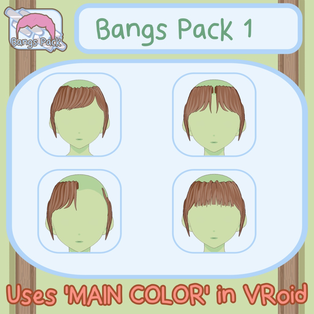 Short Bangs Pack 1 Hair Preset
