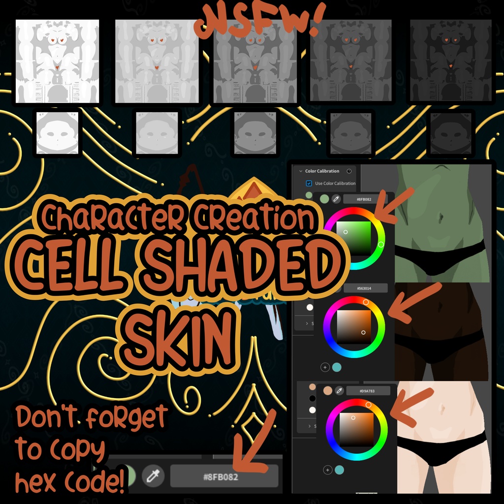 FREE CCS Cel Shaded Face & Body Textures FEMININE VROID