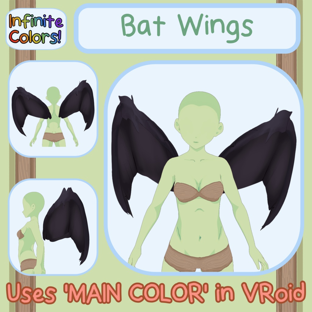CCS Bat Wings Side Accessory VROID