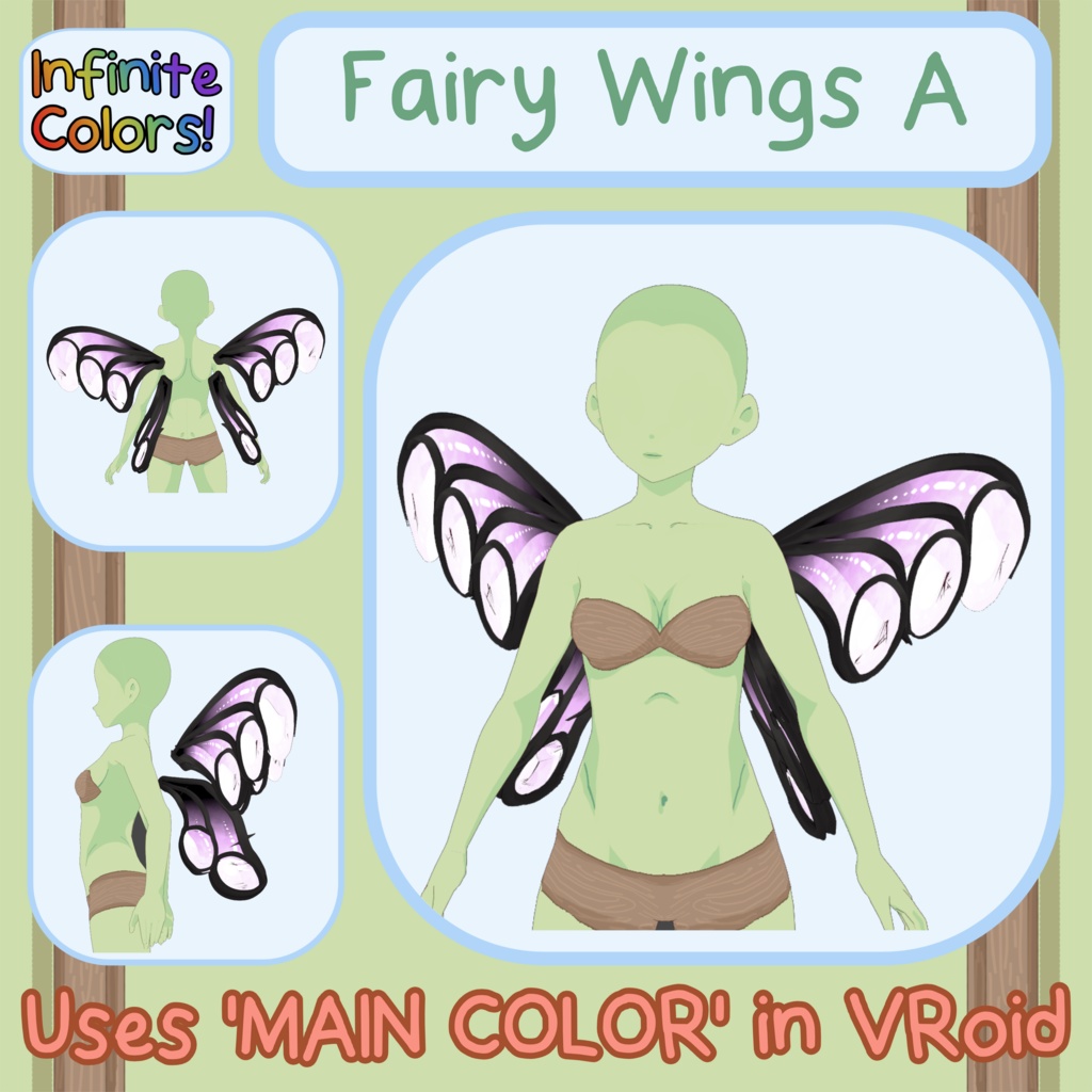 CCS Fairy Wings Alpha Side Accessory VROID