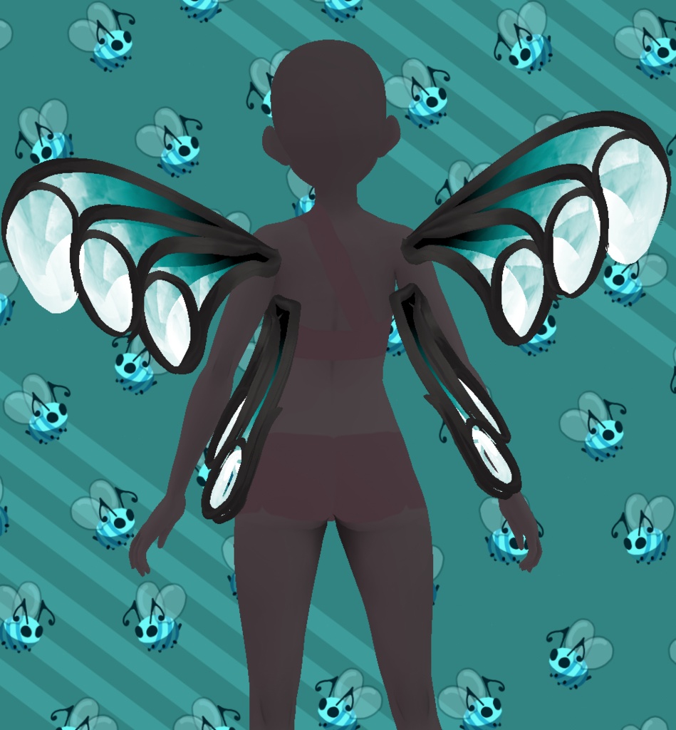 CCS Fairy Wings Alpha Side Accessory VROID