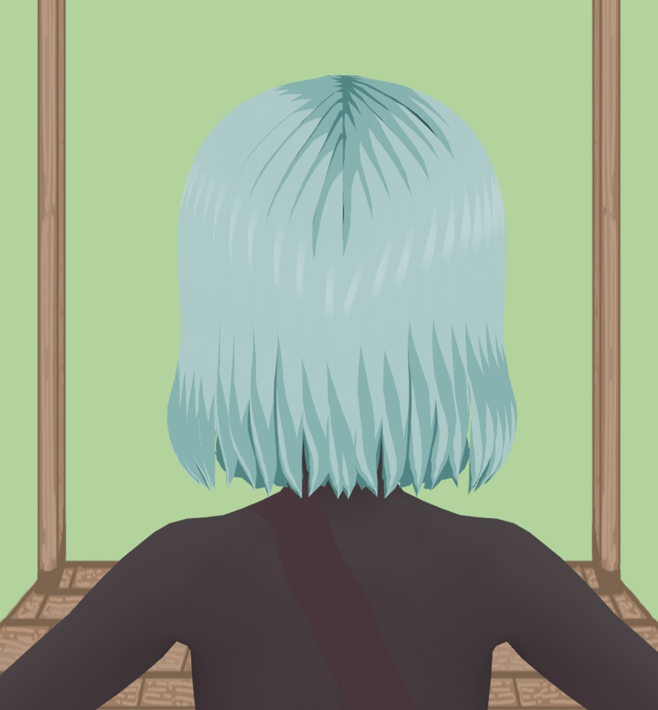 Front Short Ponytail - Medium VRoid Hair Preset