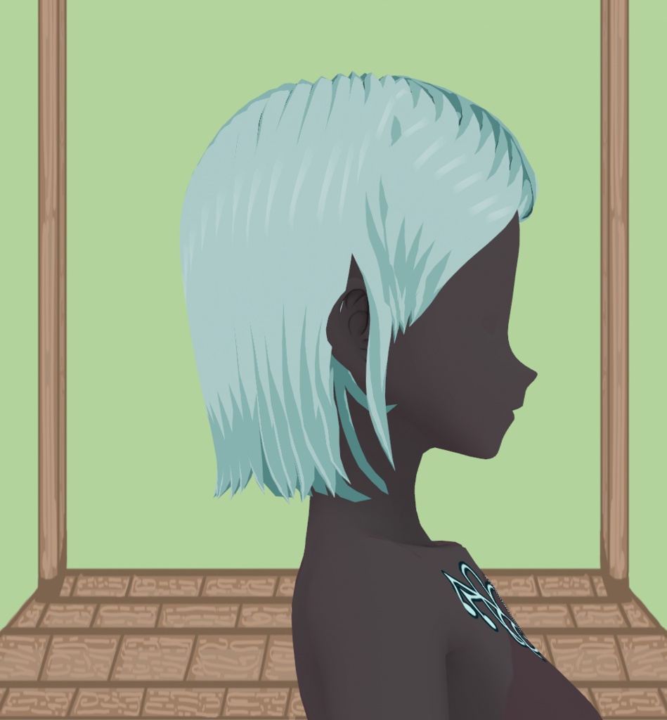 Front Short Ponytail - Medium VRoid Hair Preset