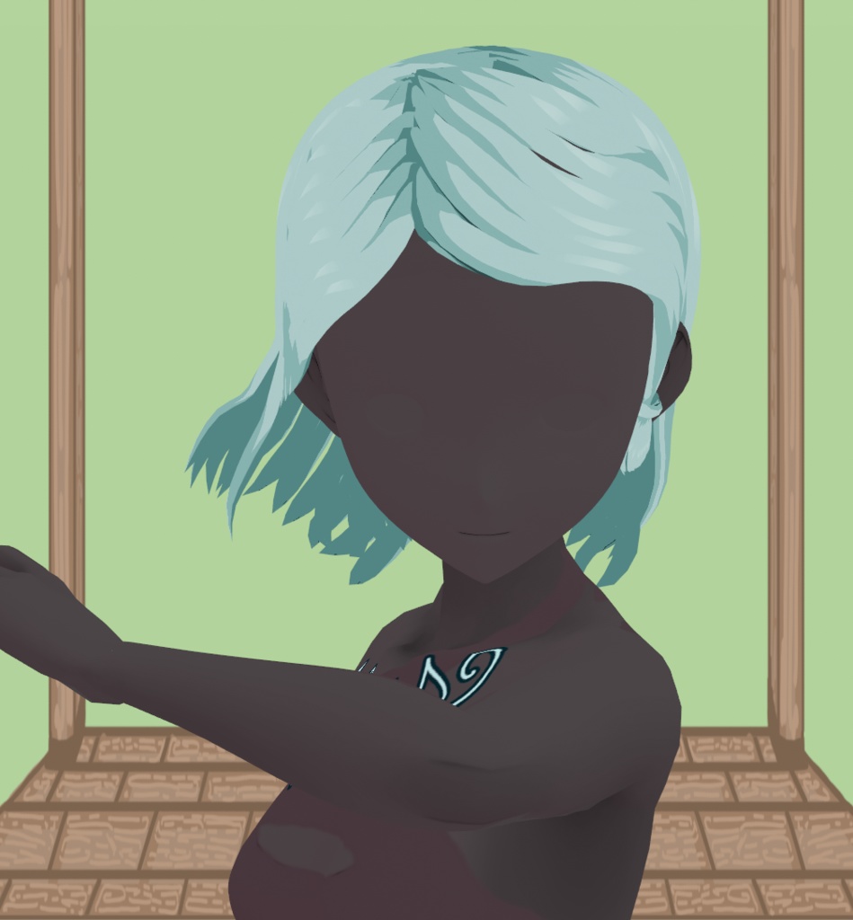 Front Short Ponytail - Medium VRoid Hair Preset