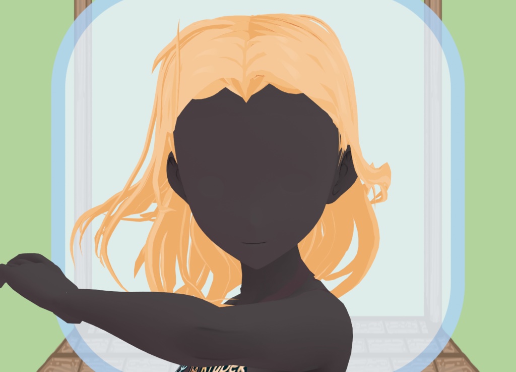 Mid Part Wave - Medium VRoid Hair Preset